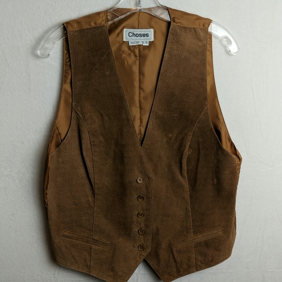 Jackets & Blazers - Brown leather vest size large